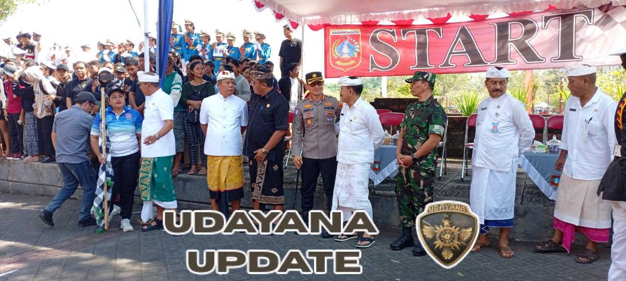 Dukung kelancaran peringatan HUT kemerdekaan RI ke-80, Kasdim 1623/Karangasem lepas peserta lomba gerak jalan.