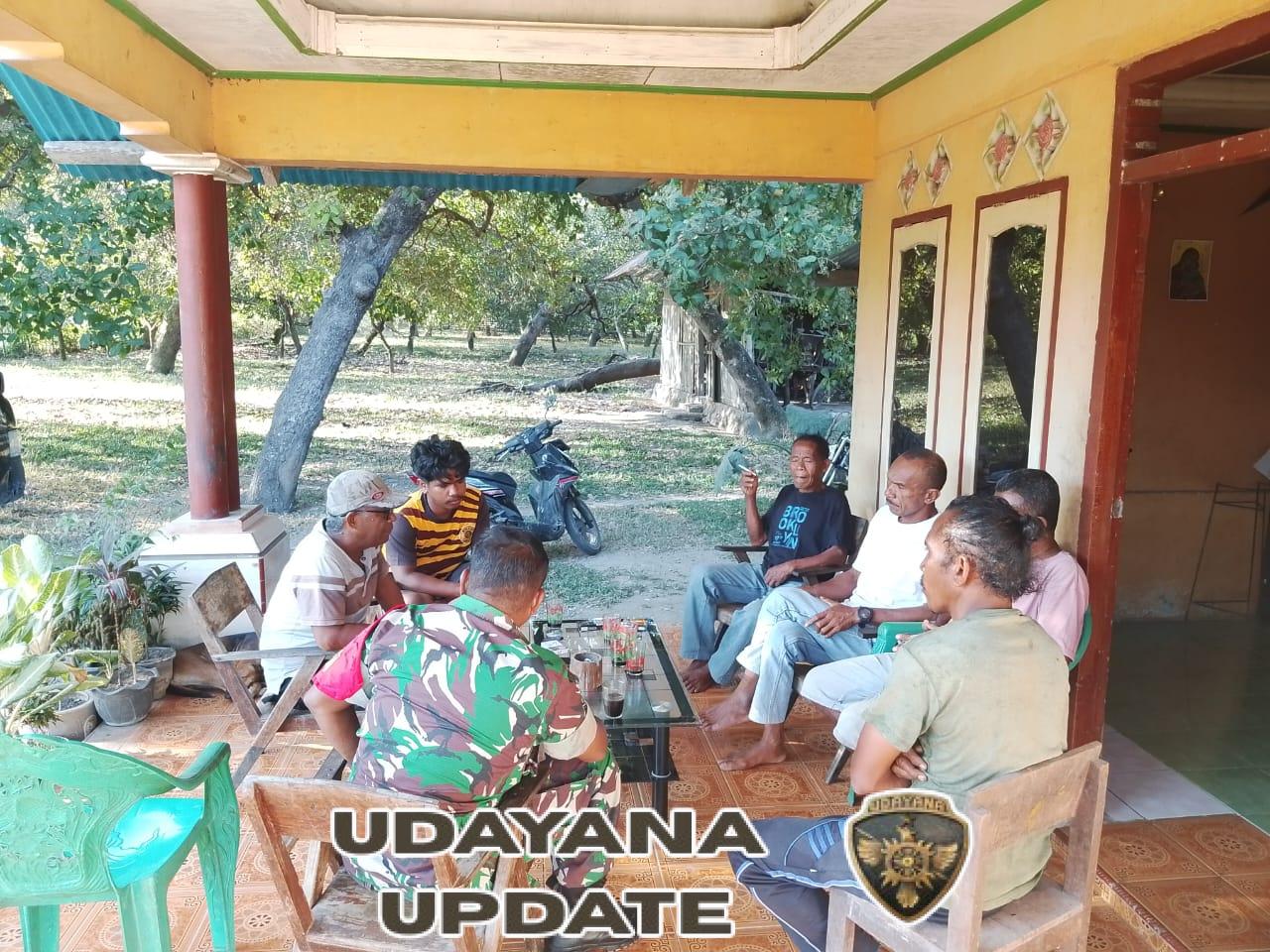 Monitoring dan Pamwil Babinsa Kodim 1602/Ende di Desa Natanangge Berjalan Lancar