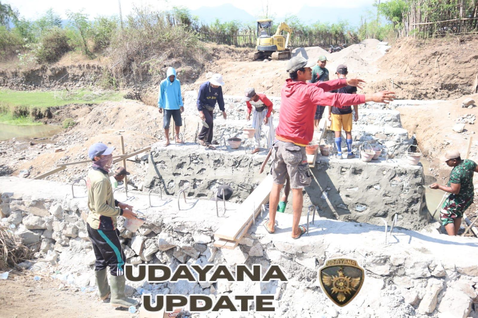 Satgas TMMD dan Warga Kalabeso Buat “Mata Sapi” Pondasi Jembatan Limpas demi Konstruksi Kokoh