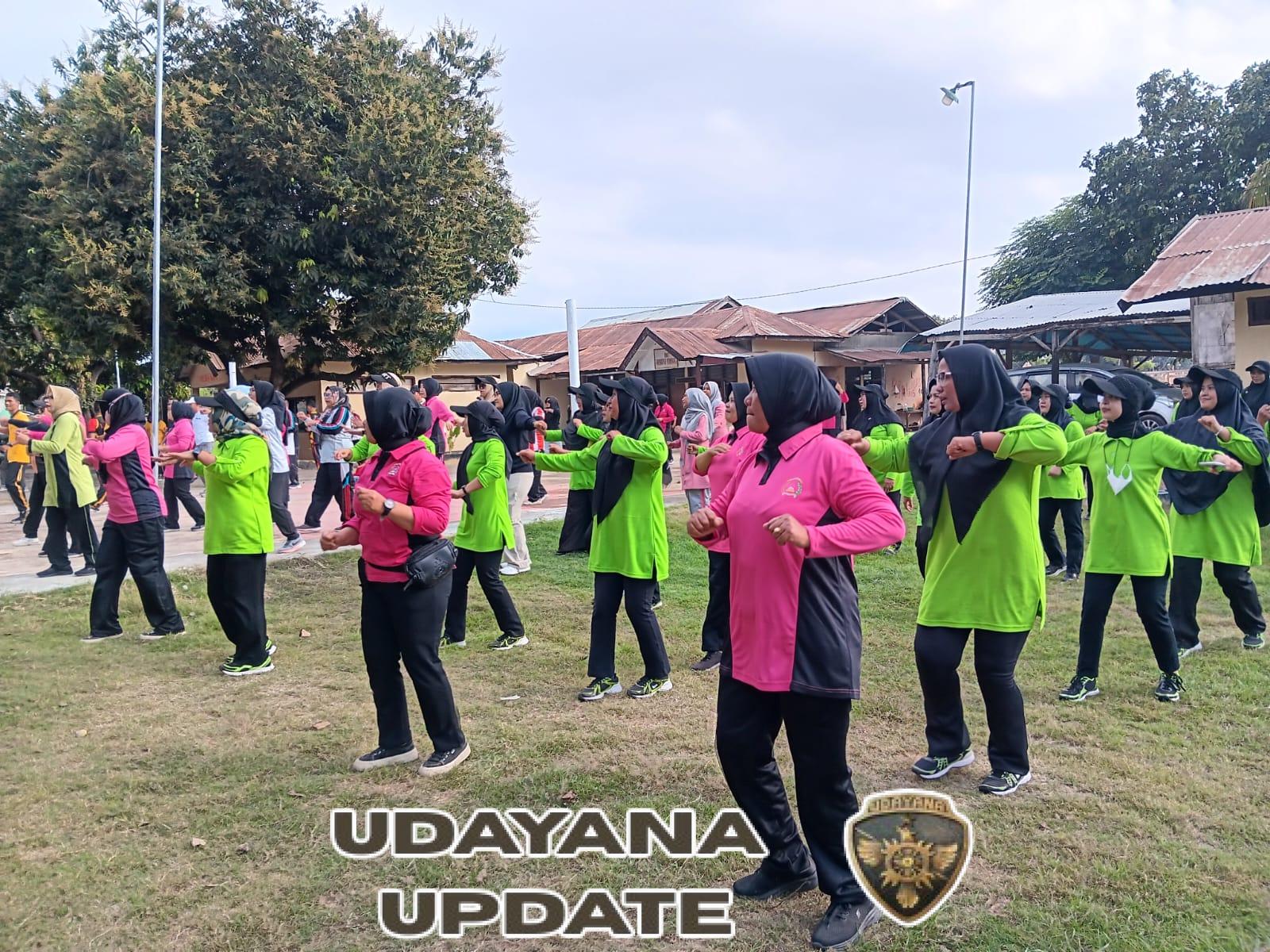 Koramil 1608-03/Sape dan Polsek Gelar Senam Bersama Rayakan HUT RI ke-80