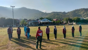 TNI-Polri Latih Calon Paskibra Kecamatan Sekongkang Sambut HUT ke-80 RI