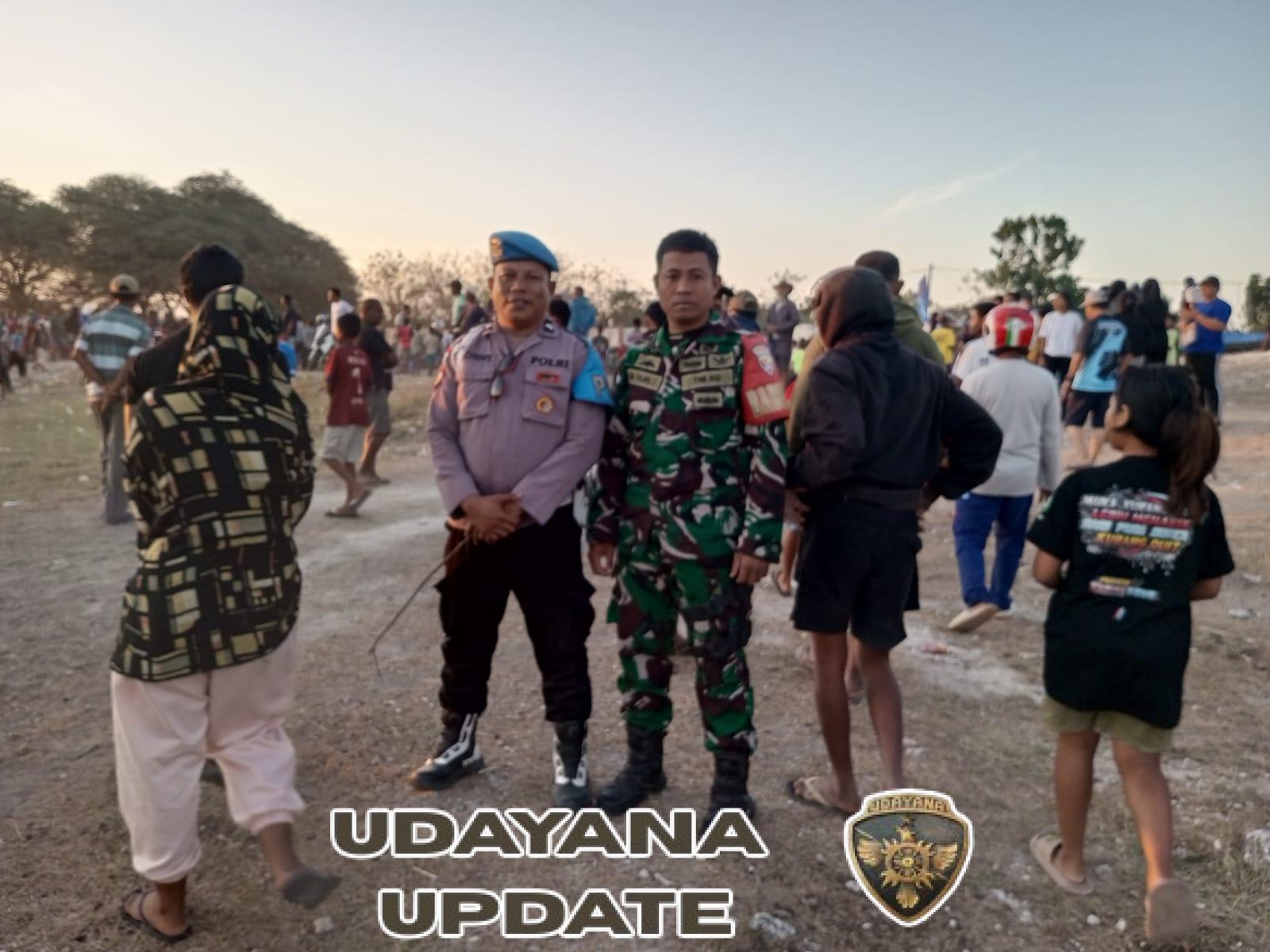 Babinsa Oebufu dan Polresta Kupang Amankan Pacuan Kuda