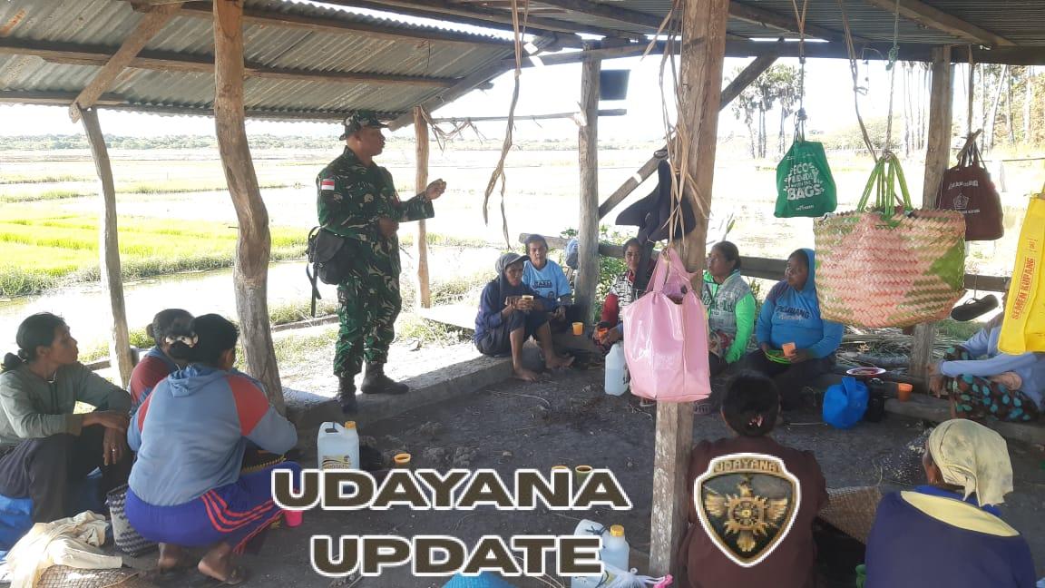 Babinsa Matasio Jalin Silaturahmi dengan Kelompok Tani Tunas Baru