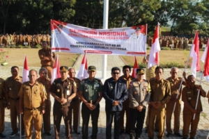 Gelar Apel Kekuatan dan Gerakan Merah Putih Dandim Bersama Forkopimda Hadiri Upacara