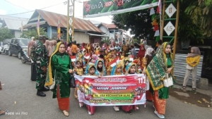 Bati Wanmil Koramil 04/Alas Bersama Polsek Buer Amankan Lomba Gerak Jalan Cepat Tepat Tingkat SD–SMP se-Kecamatan Buer