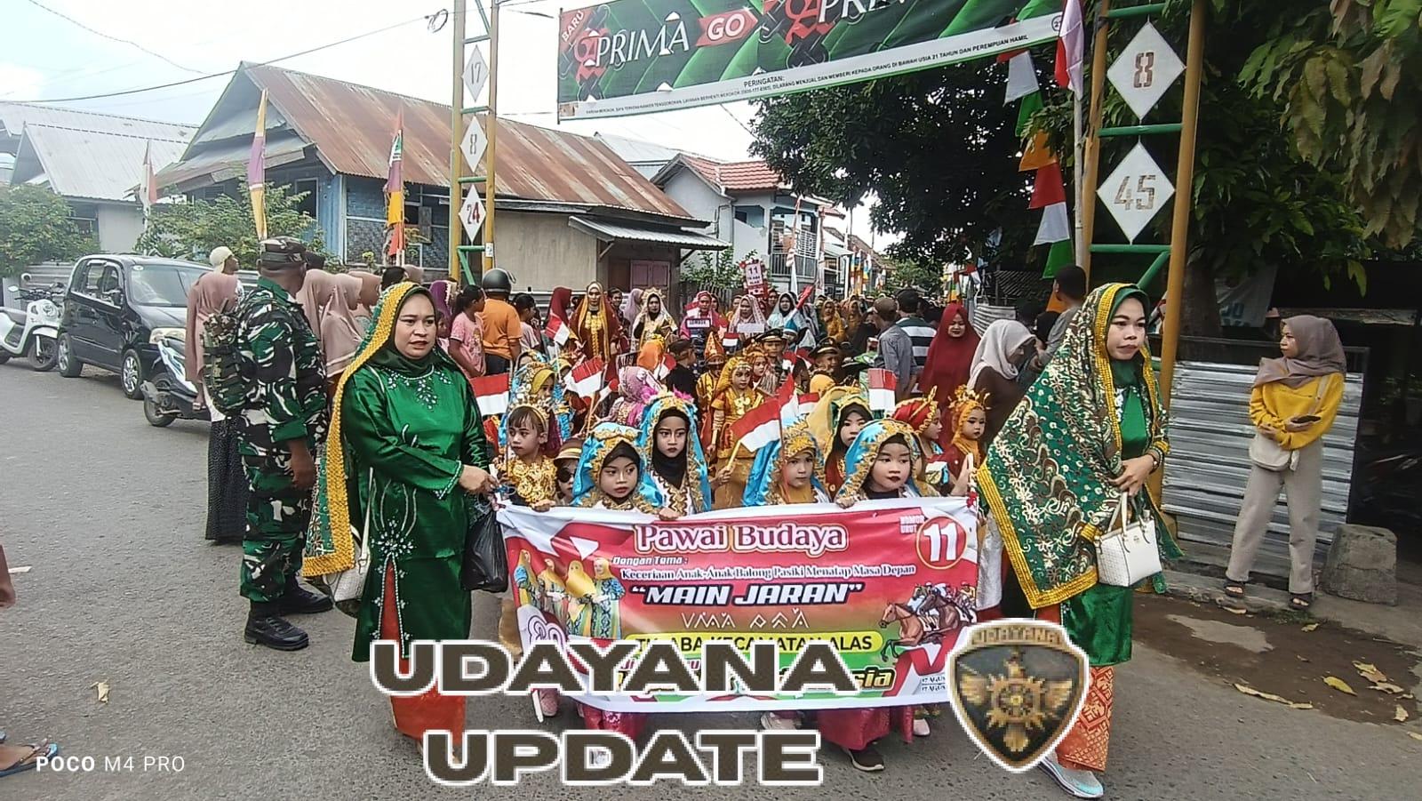 Bati Wanmil Koramil 04/Alas Bersama Polsek Buer Amankan Lomba Gerak Jalan Cepat Tepat Tingkat SD–SMP se-Kecamatan Buer