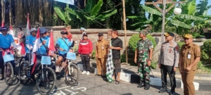 Dukung kelancaran peringatan HUT kemerdekaan RI ke-80, Dandim 1623/Karangasem lepas peserta funbike.