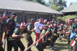 Koramil Sape Raih Juara Pertama Lomba Yel-Yel Sambut HUT RI ke-80 Kodim 1608