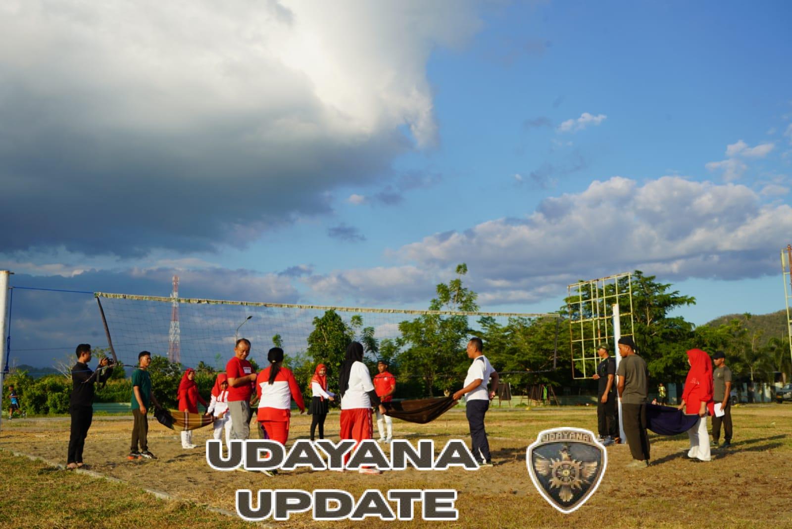 Kodim 1628/Sumbawa Barat Gelar Lomba Voli Berpasangan Meriahkan HUT RI ke-80.