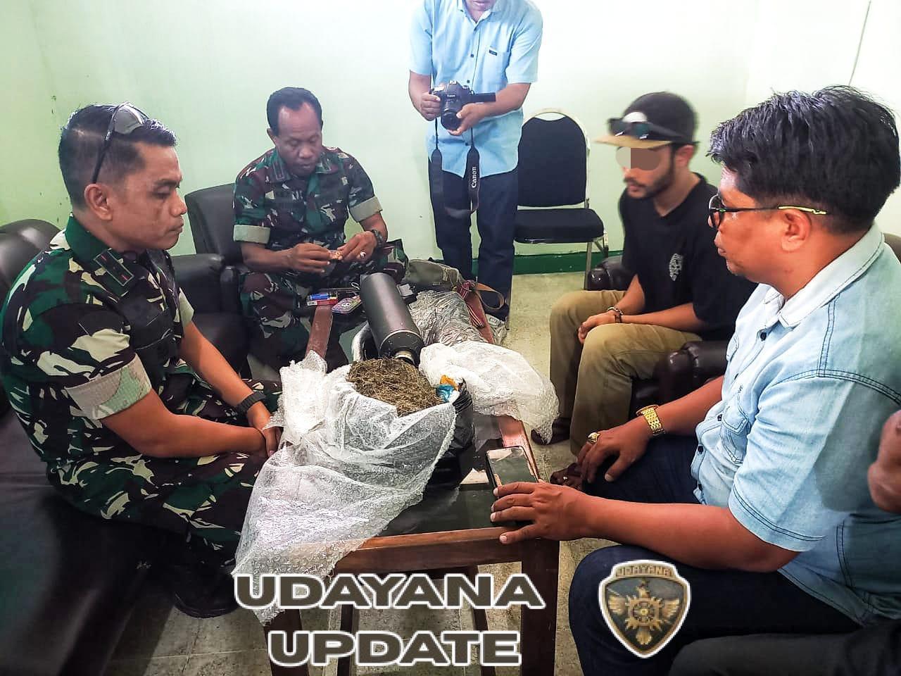 Personil TNI AD Amankan Mahasiswa Penerima Paket Ganja di Lombok Tengah