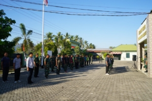 Kodim 1628/Sumbawa Barat Gelar Apel Pagi Gabungan dan Pembersihan Pangkalan