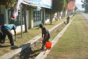 Sambut HUT ke-80 RI, Kodim 1628/Sumbawa Barat Gencar Lakukan Pembenahan Pangkalan