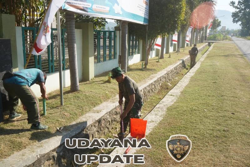 Sambut HUT ke-80 RI, Kodim 1628/Sumbawa Barat Gencar Lakukan Pembenahan Pangkalan