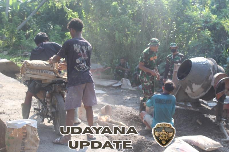 TMMD Kodim 1616/Gianyar Percepat Pembangunan Jalan dan Saluran Air untuk Petani