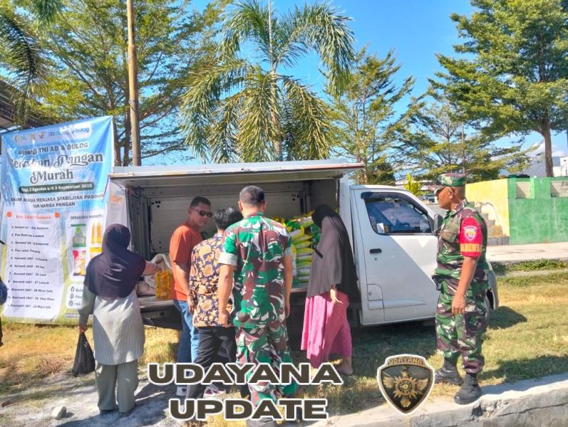 Kodim 1607/Sumbawa dan Bulog Hadirkan Pangan Murah untuk Warga Utan