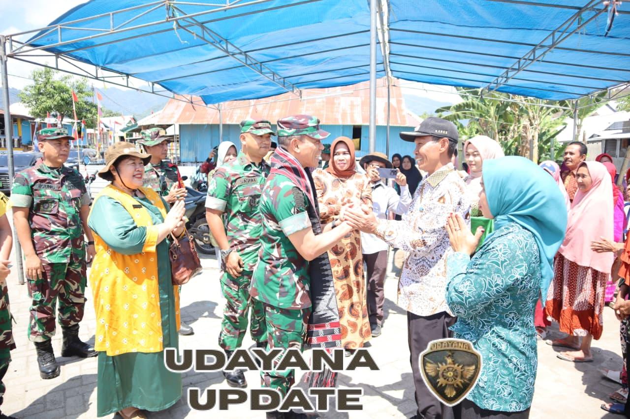 Asops KASAD Disambut Meriah Warga Kalabeso Saat Tinjau TMMD ke-125