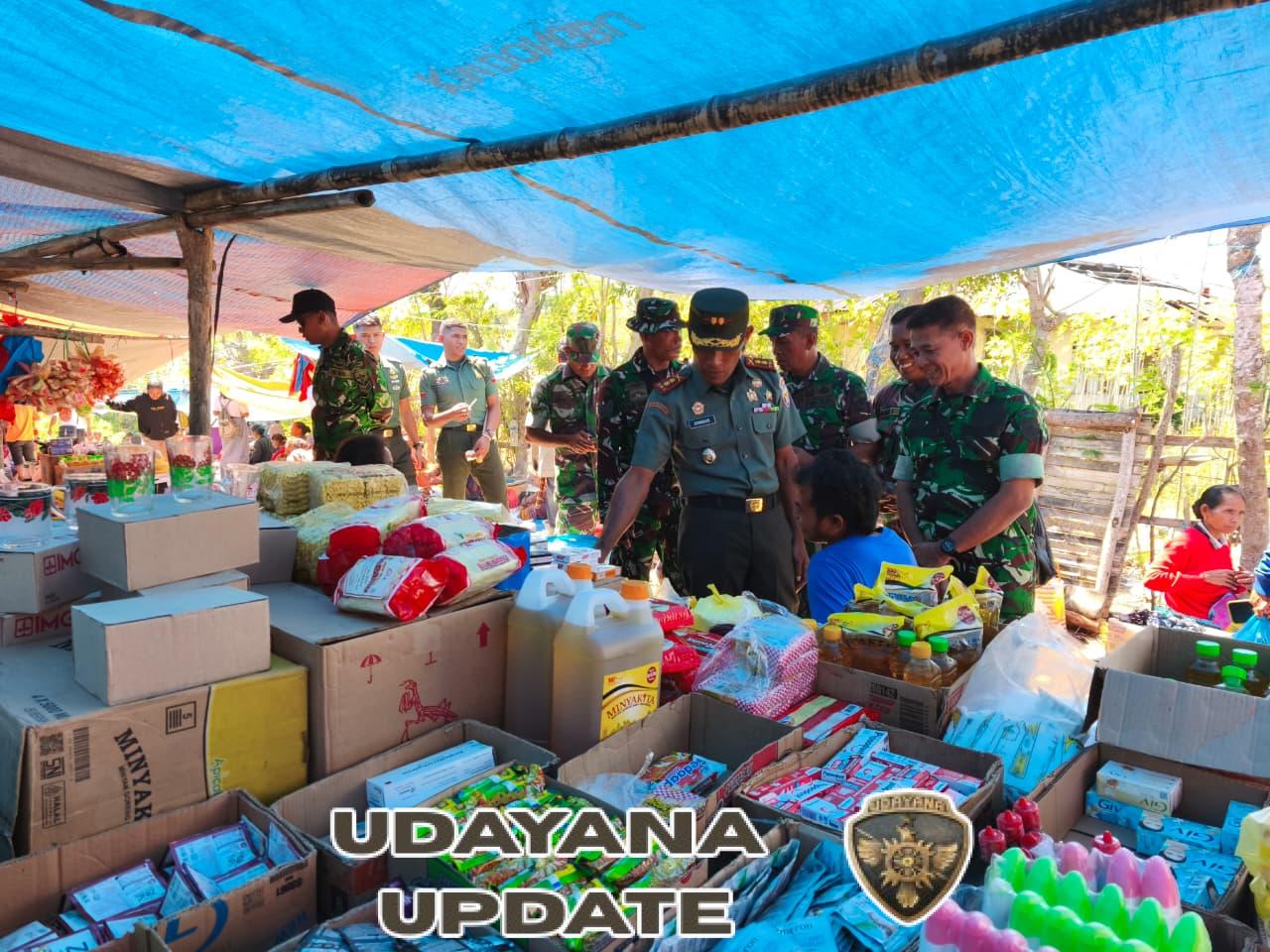 Dandim 1613/Sumba Barat Cek Harga Sembako di Pasar Kabu Karudi