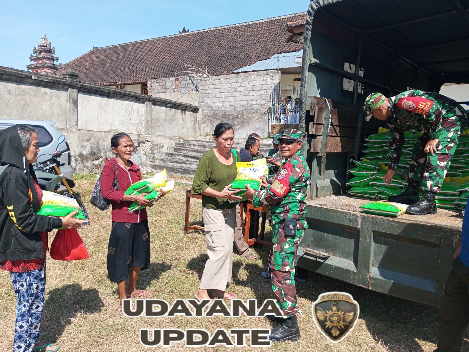 Kodim 1609/Buleleng Bersama Babinsa Banjar Gelar Operasi Pasar Pangan Murah