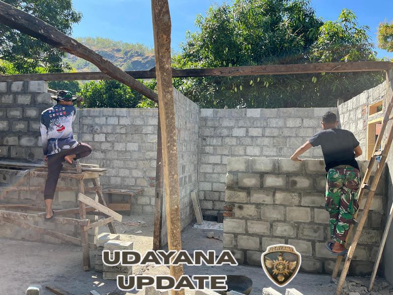 Dandim 1622/Alor Apresiasi Warga Desa Kiraman Dukung Pengerjaan RTLH TMMD ke-125