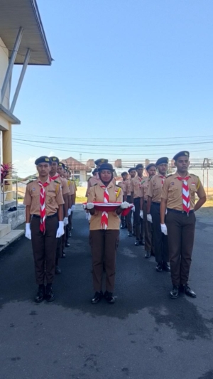 Bati Wanwil Kodim 1602/Ende; Hadir Peringatan Hari Pramuka ke-84, Api Unggun Semangat Pramuka Menyala di Ende