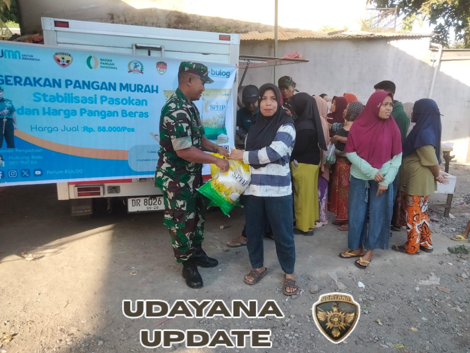 Kodim 1606/Mataram dan Bulog NTB Gelar Pasar Murah di Lingsar