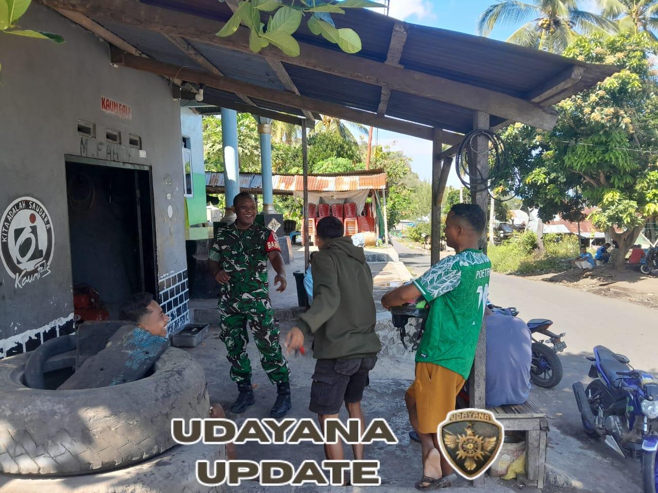 Tingkatkan Keamanan Wilayah, Babinsa Lakukan Komsos dan Monitoring di Desa Hangalande