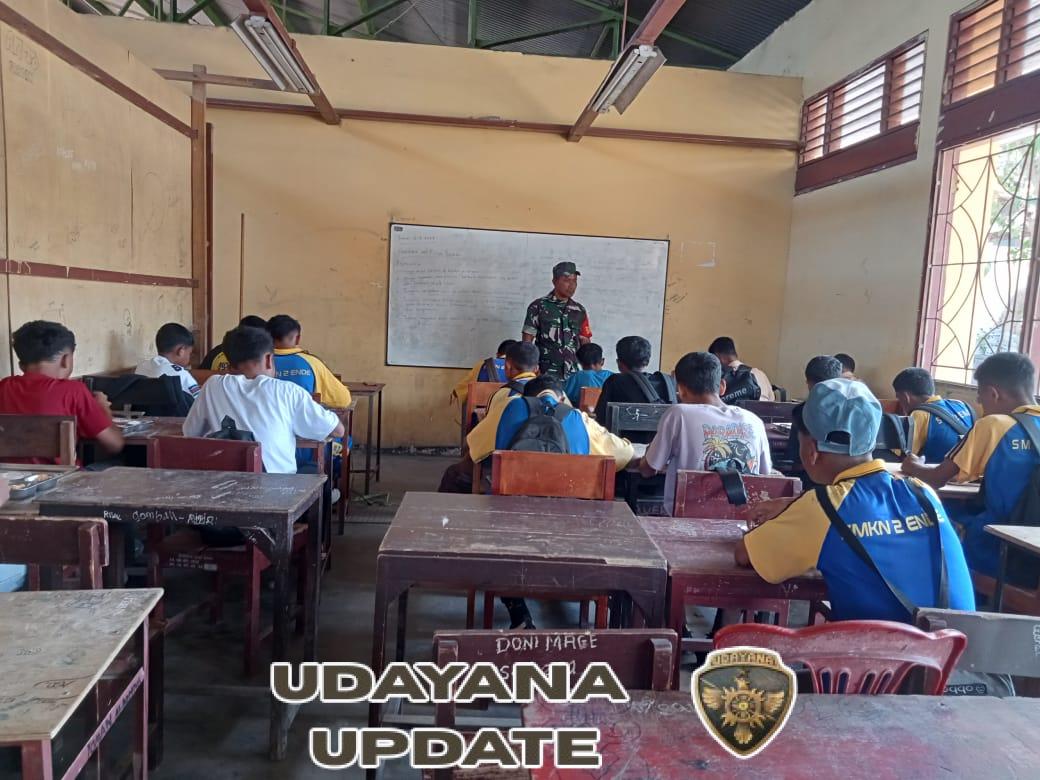 Program Makan Bergizi Gratis di SMKN 2 Ende Disupervisi Langsung Babinsa