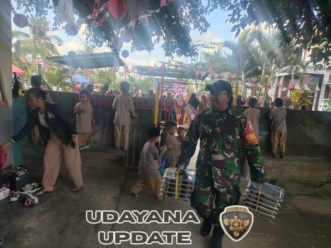 Babinsa Murbaya Pastikan Penyaluran MBG Sesuai Standar Gizi