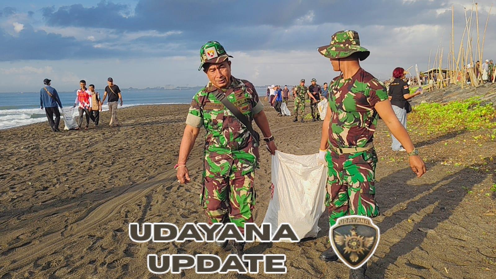 Kodim Klungkung Ikut Serta Karya Bakti Pembersihan Pantai Lembeng