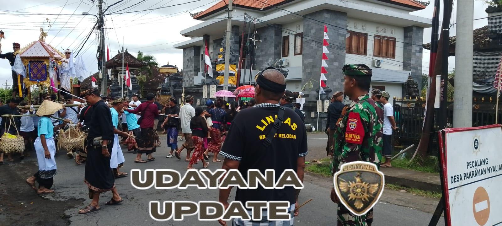 Aparat Gabungan Di Desa Nyalian Gelar Pengamanan Ngaben Massal