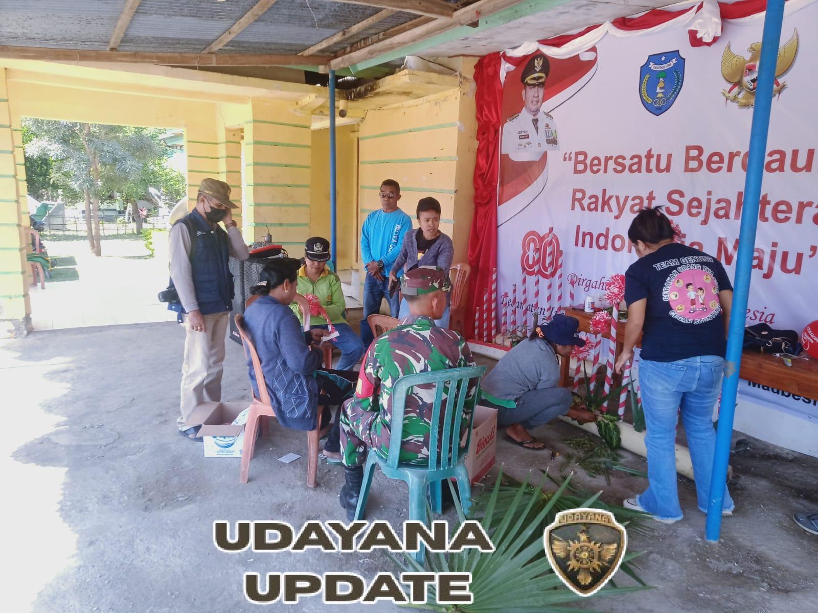 Serka Carlos Cardoso Motivasi Warga Insana Tengah dalam Persiapan HUT RI ke-80