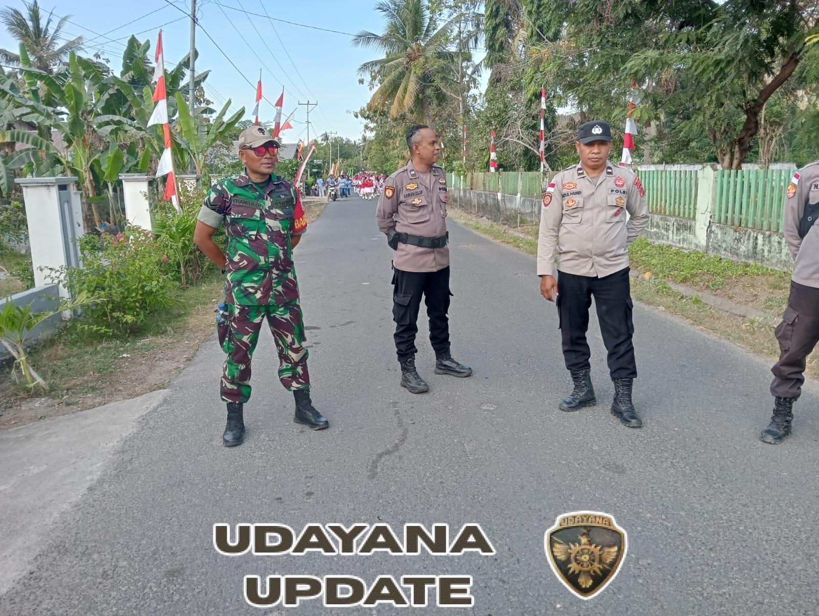 Babinsa Aktif Dampingi Warga Dalam Karnaval Kemerdekaan di Maurole