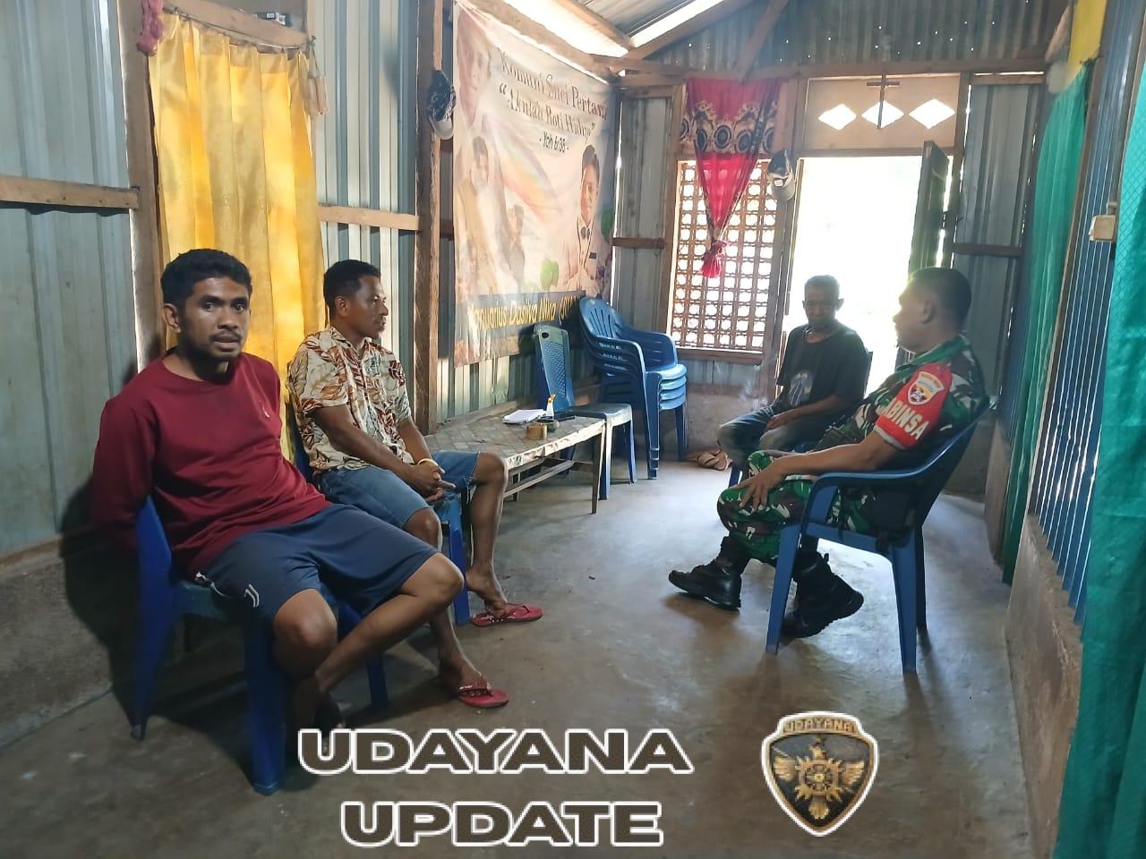 Babinsa Wolowaru Laksanakan Komsos dan Pengamanan Wilayah di Desa Kelurahan Wolojita