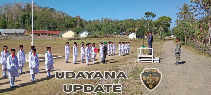 Babinsa Koramil Jajaran Kodim 1601/Sumba Timur Dampingi Geladi Bersih Paskibra Kecamatan