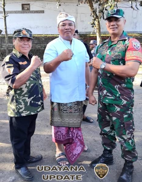 Babinsa Desa Mas Sertu Made Surita Bersama Tiga Pilar Pimpin Ziarah Nasional HUT Ke-80 RI