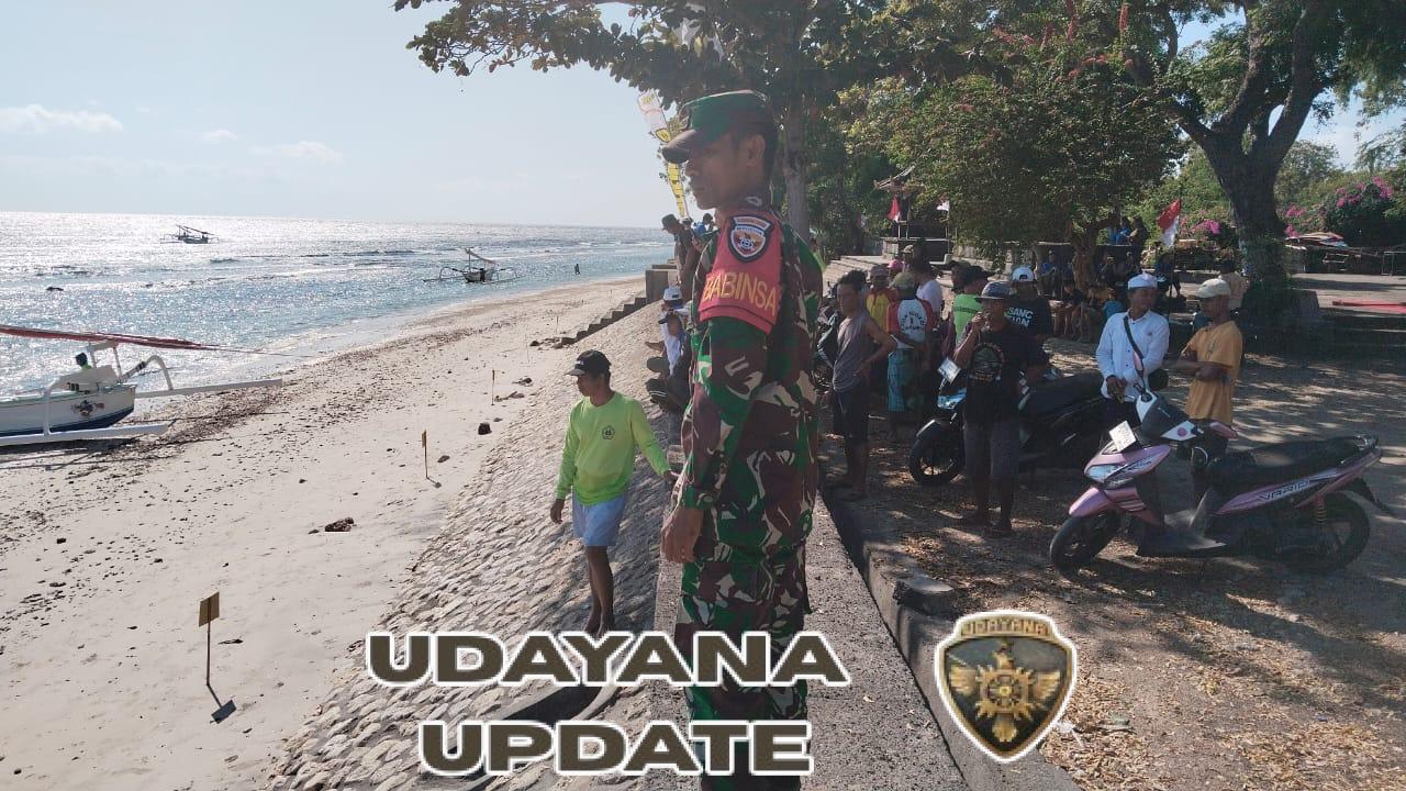 Babinsa Koramil Nusa Penida  Monitoring Lomba Perahu Layar/Jukung Tradisional