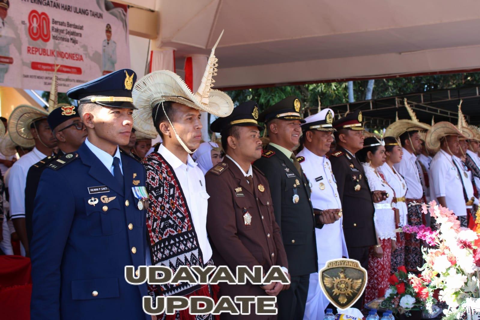 Dandim 1627/Rote Ndao Hadiri Upacara Detik-Detik Proklamasi HUT ke-80 RI di Rote Ndao