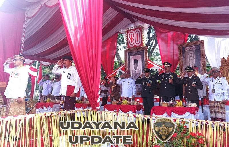 Dandim 1611/Badung Hadiri Upacara Pengibaran Bendera Merah Putih HUT RI Ke-80