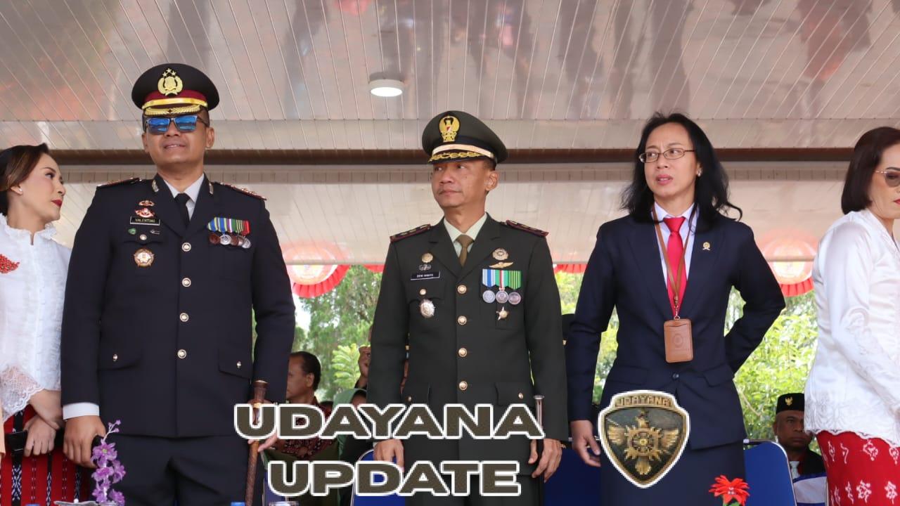 Dandim 1625/Ngada Letkol Czi Deni Wahyu Setiyawan SH Beserta Anggota Hadiri Upacara Detik-Detik Proklamasi ke-80 di Lapangan Kartini Bajawa