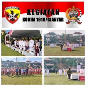 Danramil 1616-06/Tegallalang Hadiri Upacara Detik-detik Proklamasi HUT Ke-80 RI