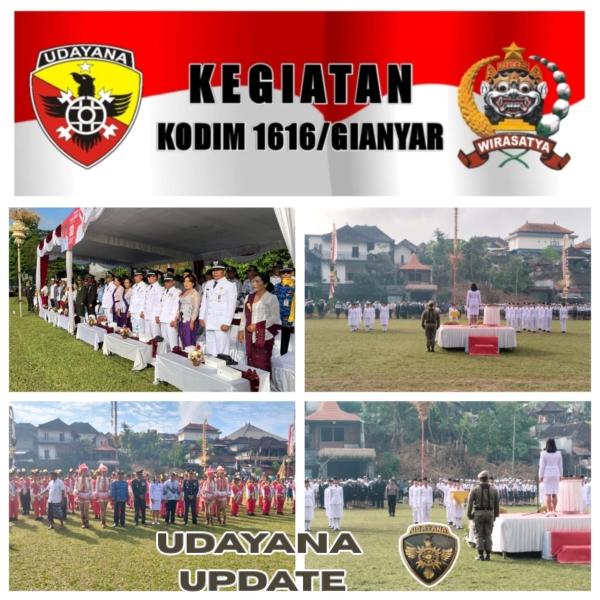 Danramil 1616-06/Tegallalang Hadiri Upacara Detik-detik Proklamasi HUT Ke-80 RI