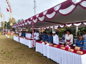 Koramil 1616/03 Tampaksiring Hadiri Upacara Detik-Detik Proklamasi HUT ke-80 RI di Kecamatan Tampaksiring