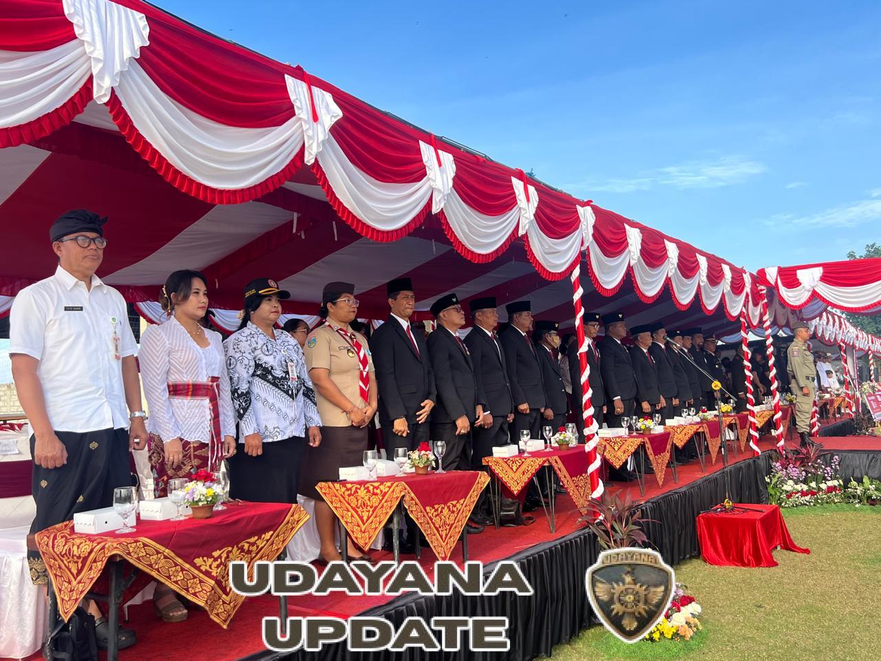 Danramil Sukawati Hadiri Upacara Peringatan Detik-Detik Proklamasi RI ke-80 di Ketewel