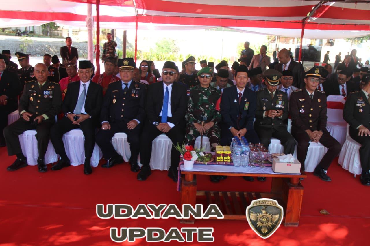 Satgas Yonif 741/GN Ikuti Upacara Memperingati Hari Ulang Tahun Republik Indonesia Ke-80 di Daerah Perbatasan