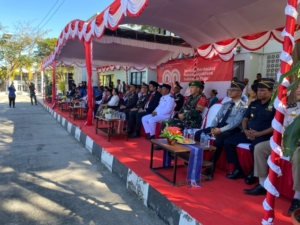 Satgas Yonif 741/GN Laksanakan Upacara Memperingati HUT Republik Indonesia di PLBN Motaain