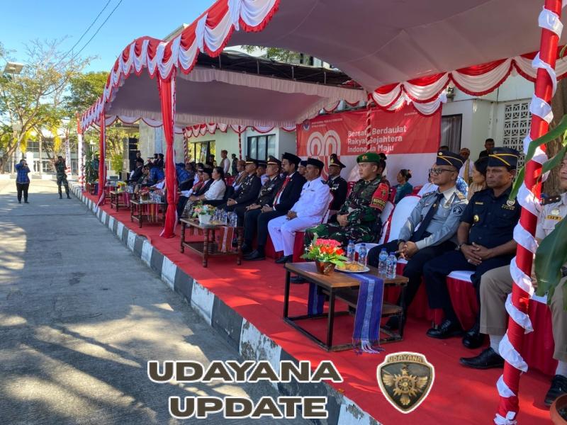 Satgas Yonif 741/GN Laksanakan Upacara Memperingati HUT Republik Indonesia di PLBN Motaain