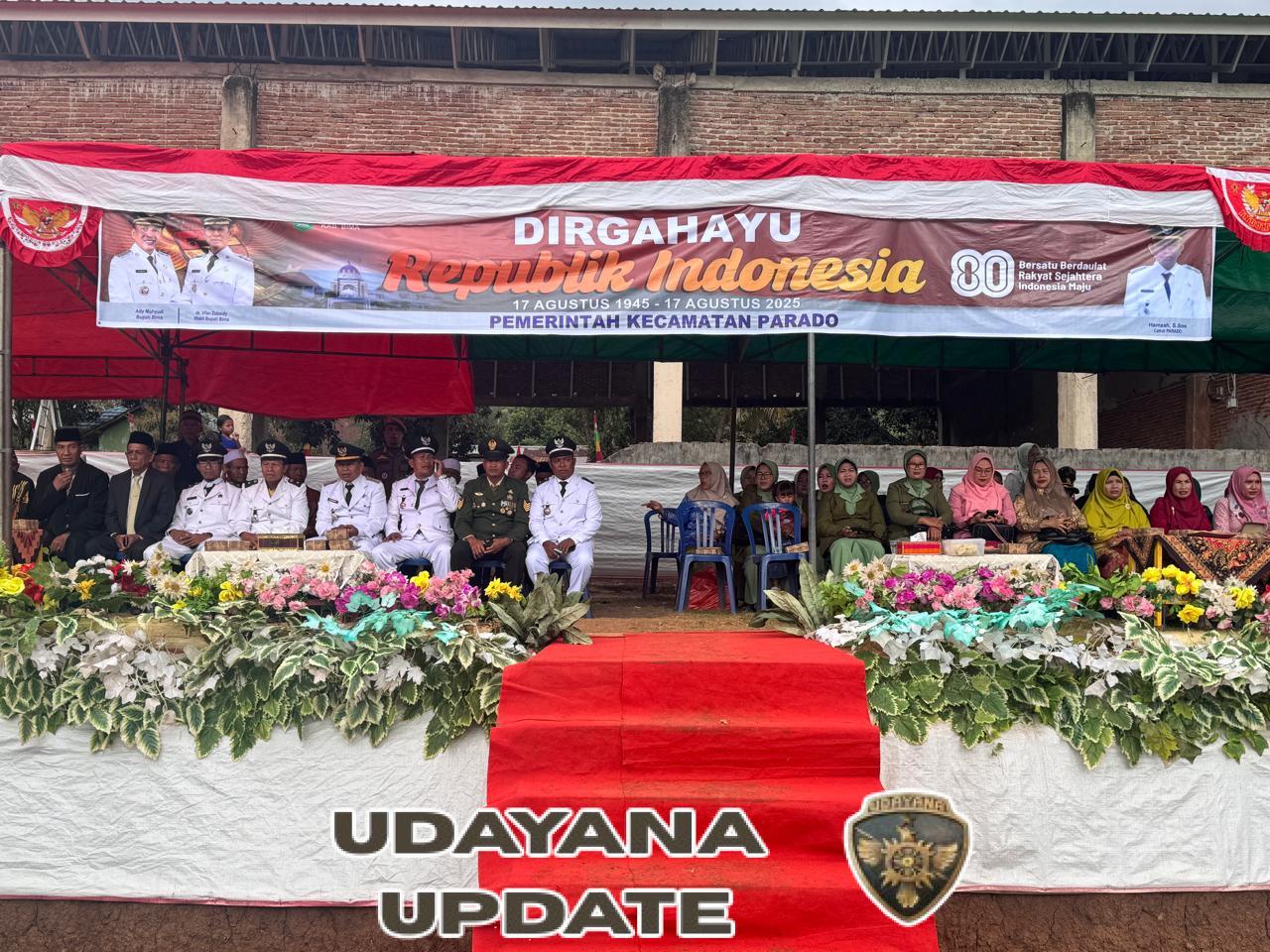 Wadanramil Monta Pimpin Upacara HUT Kemerdekaan RI ke-80 di Desa Sondo