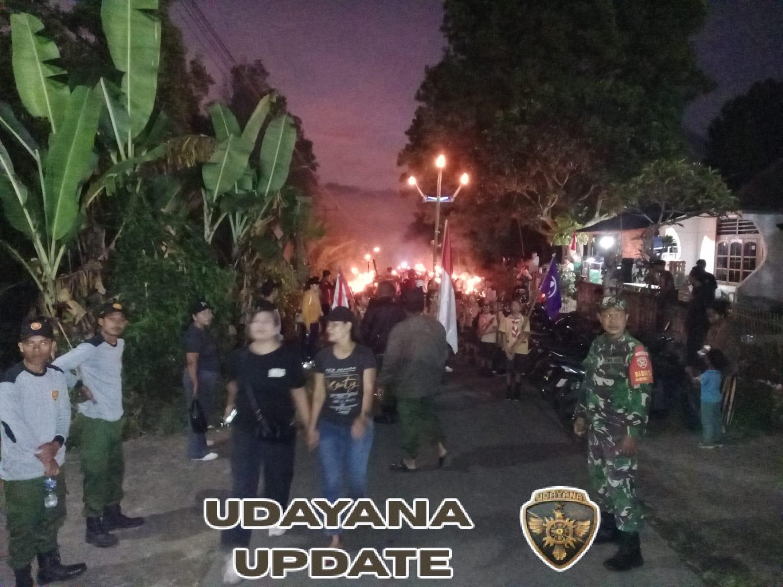 PKK & Karang Taruna Gesing Gelar Pawai Obor Peringati HUT RI ke-80