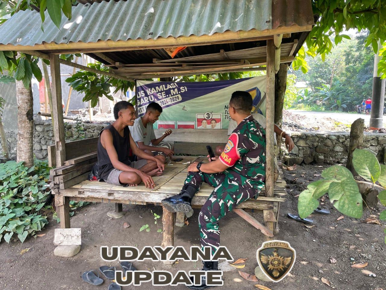 Babinsa Kodim 1602/Ende Hadirkan Rasa Aman dan Nyaman di Wilayah Binaan