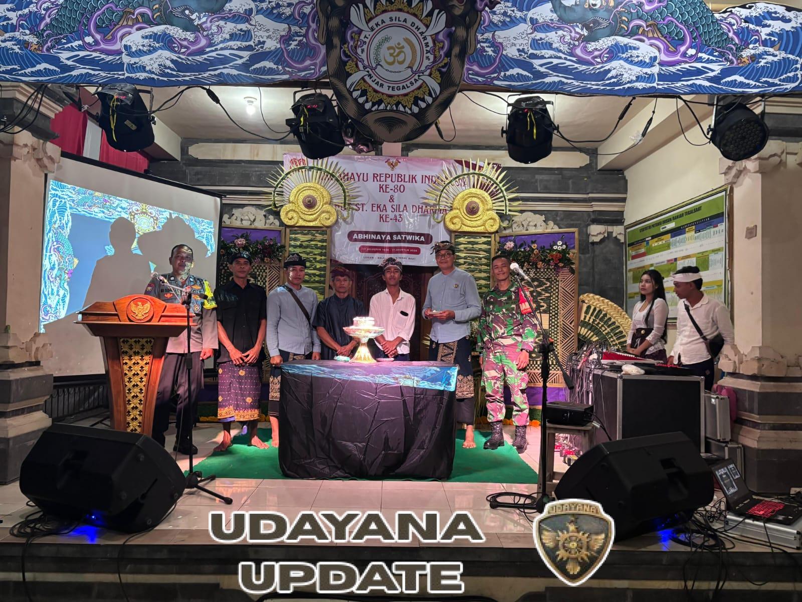 Perayaan HUT RI dan HUT ST di Desa Pejeng Kangin Berjalan Tertib dan Aman dengan Kehadiran Babinsa